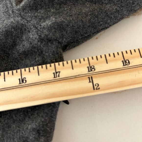 Max Mara Dress Wool Angora Blend Surplice Faux Wrap Classic Gray Long Sleeve - Picture 6 of 8